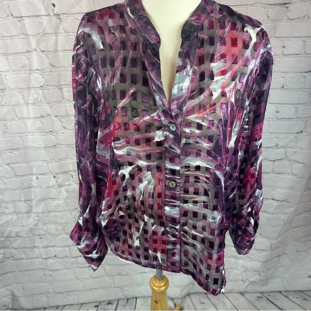 Ruby Rd. favorites sheer Blouse size 18